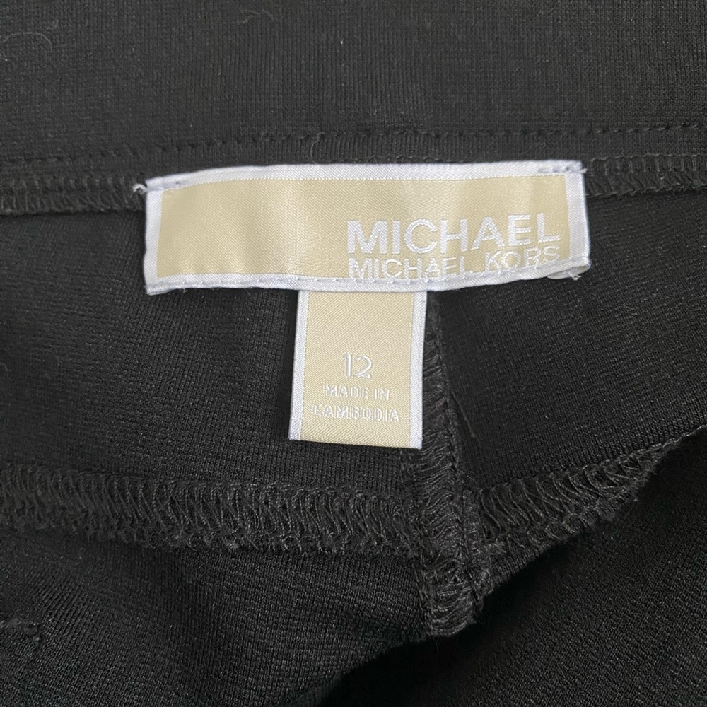 MICHAEL Michael Kors Black Pants with Gold Label Detail - Picture 4 of 7